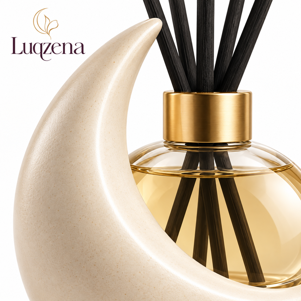Luqzena™ Crescent Hearth Reed Diffuser