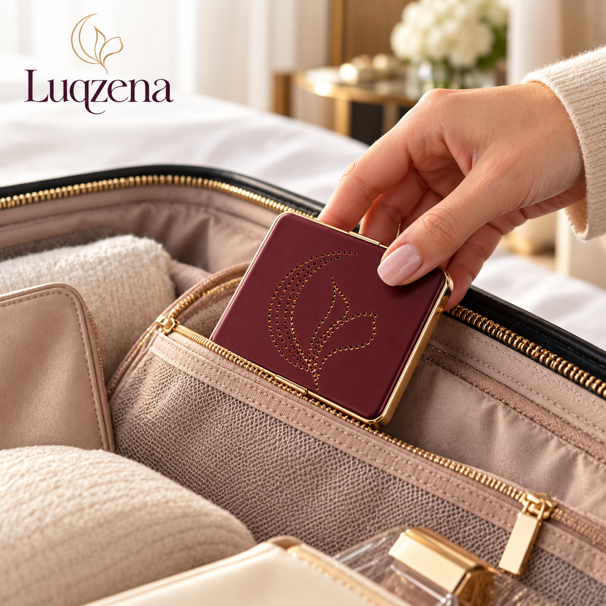 Luqzena™ Satin Trace Scent Card Case