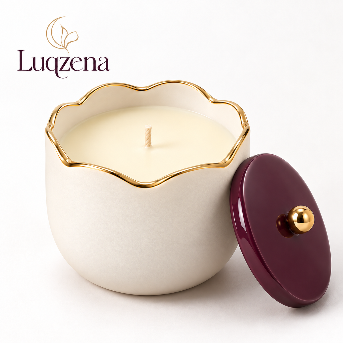 Luqzena™ Gilded Bloom Scented Candle