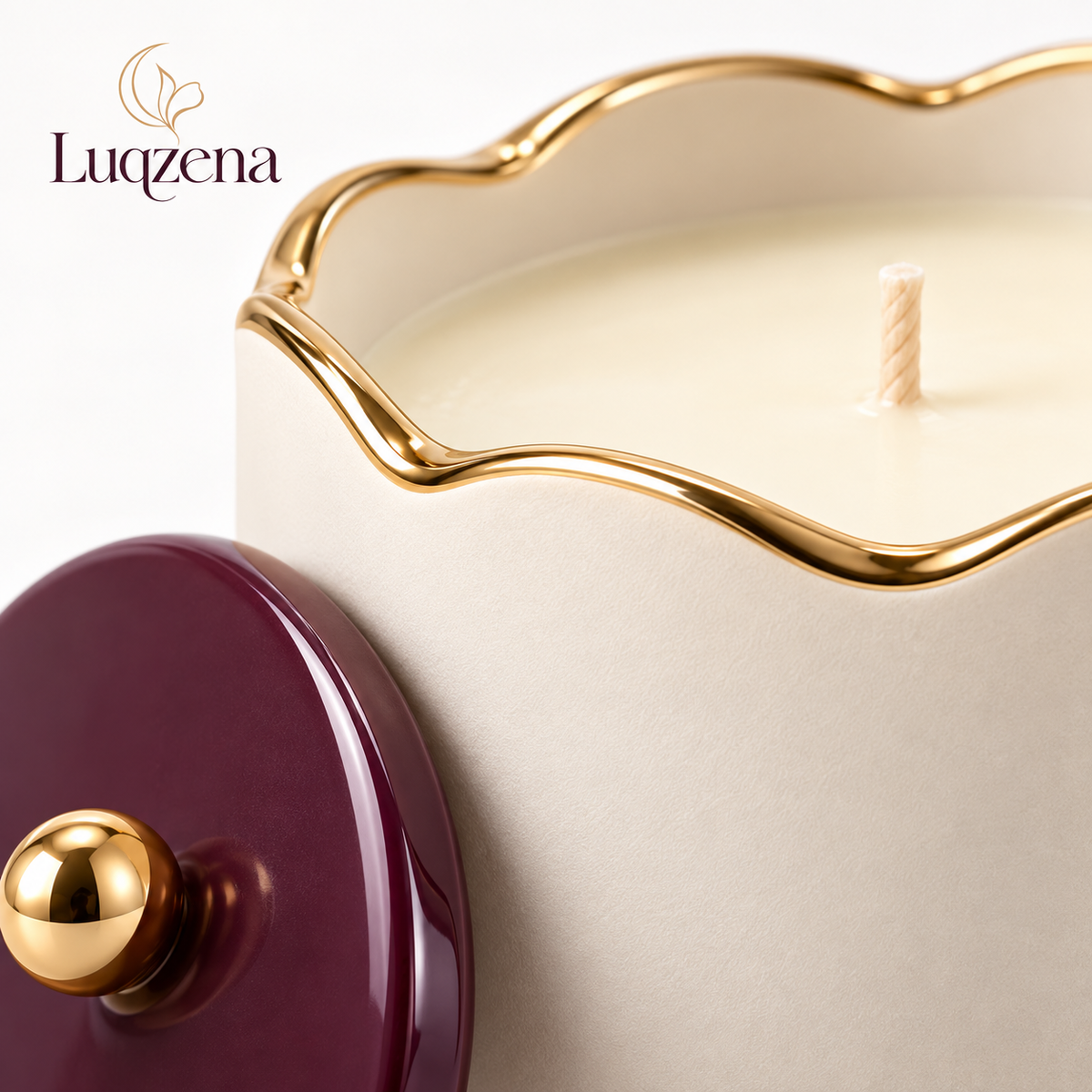 Luqzena™ Gilded Bloom Scented Candle